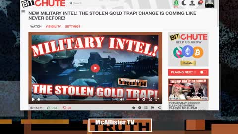 SHORT VIDEO...MILITARY INTEL UPDATE! MORE CLARIFICATION ON THE "GOLD TRAP"!