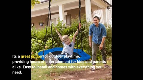 See Compete Review: SUPER DEAL 40 inch Saucer Tree Swing Set for Kids 800 lb Waterproof Flying...