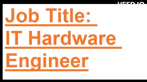 Job Title: IT Hardware Engineer