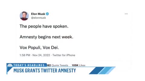 Elon Musk To Grant ‘Amnesty’ For Suspended Twitter Accounts