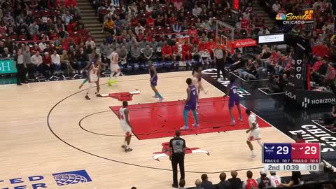 Goran Dragic inbounds it off Dennis Smith Jr's back to himself to score a layup