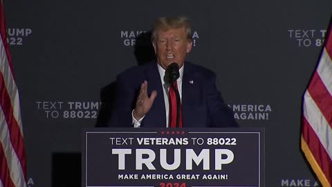 Donald Trump Speaks In Windham, New Hampshire At A Veterans Event - August 8, 2023