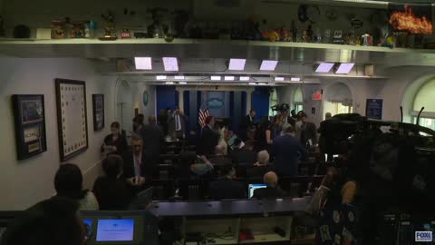 Trumps Decapitated Bobble Head at White House press briefing Jen Psaki 7/19/21
