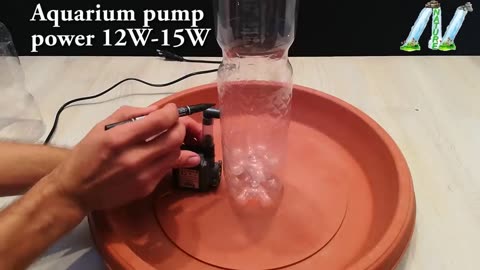 How tomake tabletop fountain with plastric bottle & led very easy fast/DIY