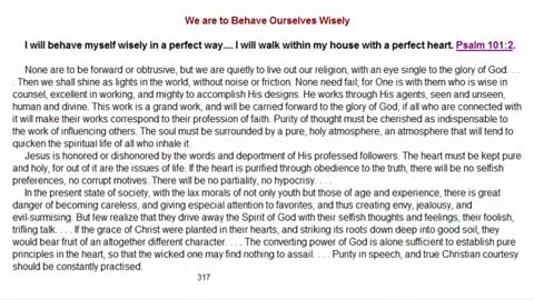 #46 We Are To Behave Ourselves Wisely