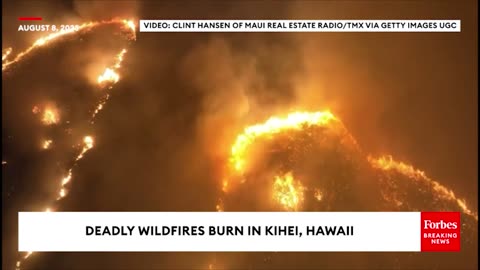 SHOCKING FOOTAGE- Deadly Wildfires Burn In Maui County Of Kihei, Hawaii