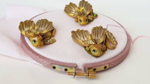 Original Needle Minder for embroidery "Solar Dragons". Gift needle beds for needlework by AnneAlArt