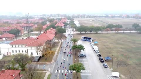2022 Rock N Roll Marathon course on Joint Base San Antonio - Fort Sam Houston