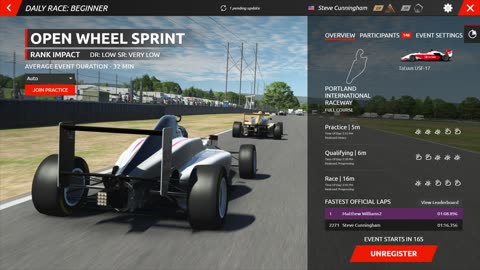 rFactor 2 Open Wheeler Sprint - Rookie Series - Portland