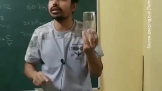 Physics teacher explains Refractive Index Practically