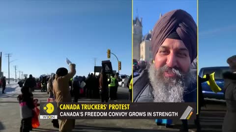 Sikhs have joined truckers in demonstrations against the Canadian Govt