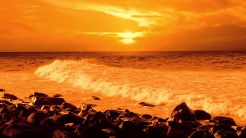 Ocean Sunset 1 hour meditation