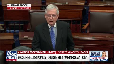 Mitch McConnell Senate Speech 1-12-2022 about President Biden's voting rights speech in Georgia.