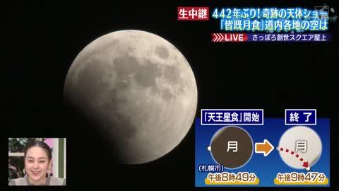 ４４２年ぶりに「皆既月食」＆「惑星食」が同時にみられる奇跡の天体ショー 北海道でも４４２年ぶりに「皆既月食」＆「惑星食」が同時にみられる奇跡の天体ショー 北海道でも