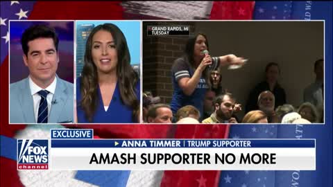 Woman calls out Rep. Amash at town hall for turning on Trump