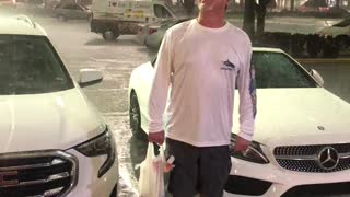 Rob’s first Florida rainstorm.