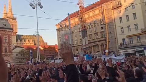 Massive Croatia Protest Against The COVID Dictatorship (Zagreb, November 20, 2021)