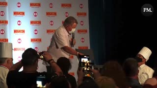 William Shatner honoured with belated 90th birthday cake at MegaCon Orlando