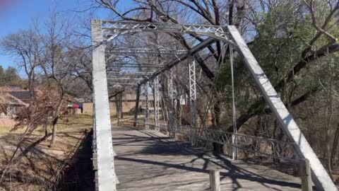Historical Old Iron Bridge in Euless Texas