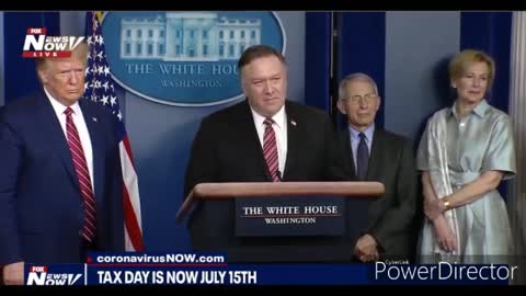 Mike Pompeo Says - 'It's A Live Exercise' In White House Briefing on COVID Plandemic