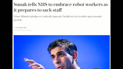 SUNAK WILL REPLACE NHS WORKERS WITH ROBOTS!
