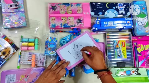 Stationery Collection Pencil case pen, colour collection - Toys Baby