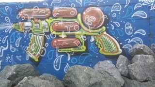 Biarritz Graffiti France Europe.Biarritz is a city on the Bay of Biscay, on the Atlantic