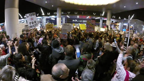 Muslim Travel Ban Demo at LAX