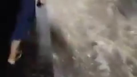 Flood in Zhengzhou, China Individuals escape metro