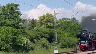 Special steam train with the 012 104 (01 1104) and the 110 278 at the end of the train