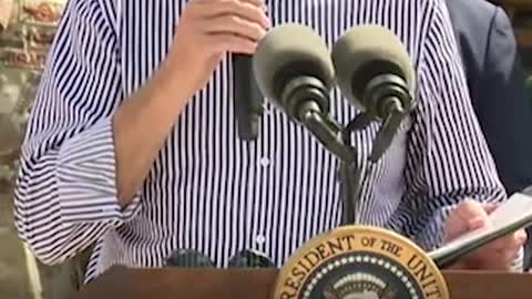 The president spoke at the shore meeting