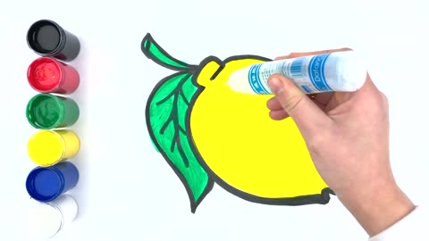 How to draw a Lemon | Lemon Drawing Lesson Step by Step | ArtiKids