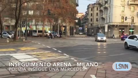 Milano, inseguimento ad alta velocità nel traffico. Polizia insegue una Mercedes