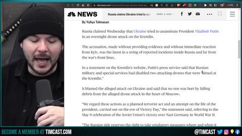 Ukraine Drone BOMBS Kremlin In Assassination Attempt On Putin Claims Russia, WW3 Fears Escalate