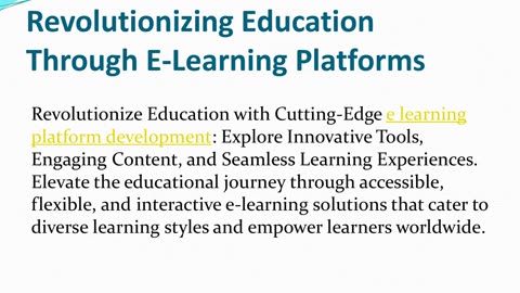 Revolutionizing Education Through E-Learning Platforms