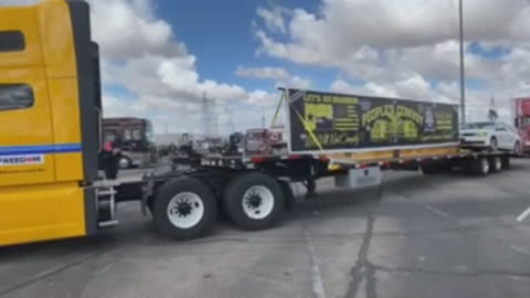 Freedom Convoy USA - Adelanto, CA - Trucks start their way towards Washington DC. The People's Convoy HAS BEGUN! (part 1)