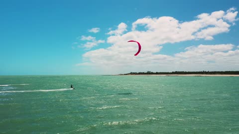 Sea Ocean Surfing Parachute Waves Fun