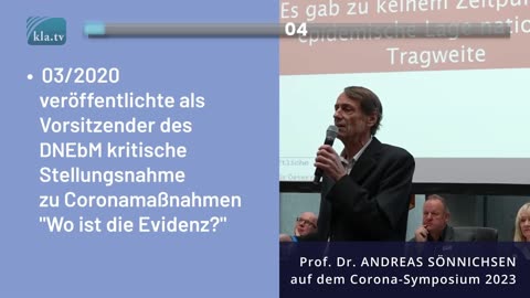 Corona-Symposium Prof. Dr. Sönnichsen: „Es wurde bewusst gelogen.“!