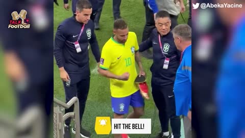Footage of Neymar Limping in Pain following a Serious Ankle injury
