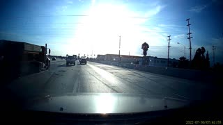 Semi Truck Tire Bursts While Passing