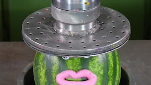 Hydraulic Press || Watermelon vs. 150 Ton Hydraulic Press 🤯 #hydraulicpress