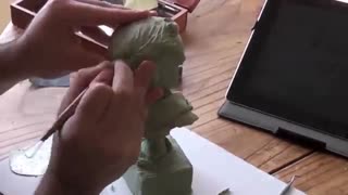 Edgar Allan Poe sculpting video