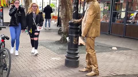 Funny Reaction With statue prank
