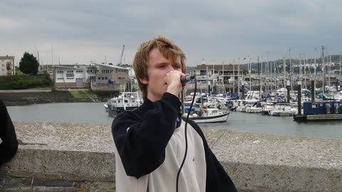 Sam Richards and Ben. Busking in the Barbican Ocean City Ben. 16 6 2016