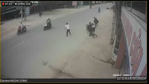 The Bike Turns Left To The Unnoticed Road Hit By A Motorcycle