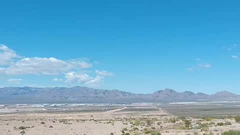 Thunder Birds fly over Las Vegas