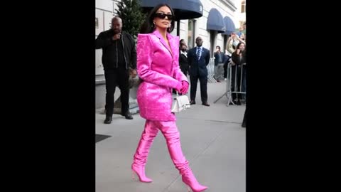 Kim Kardashian's Pink Suit Fulfills All Our High Fashion Barbie Dreams.