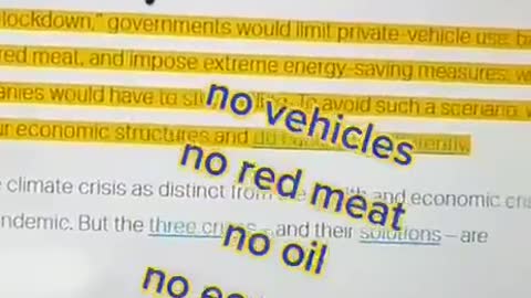 Are you ready for worldwide climate lockdowns???