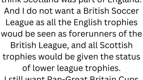 Scottish Clubs Should Not Join The English Soccer Leagues