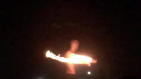 Fire play in slow motion amazing.